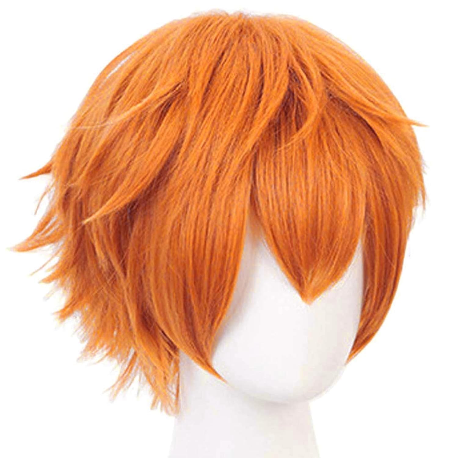 Anime Cosplay Orange Hair - Parrucca corta arancione per uomo Parrucca