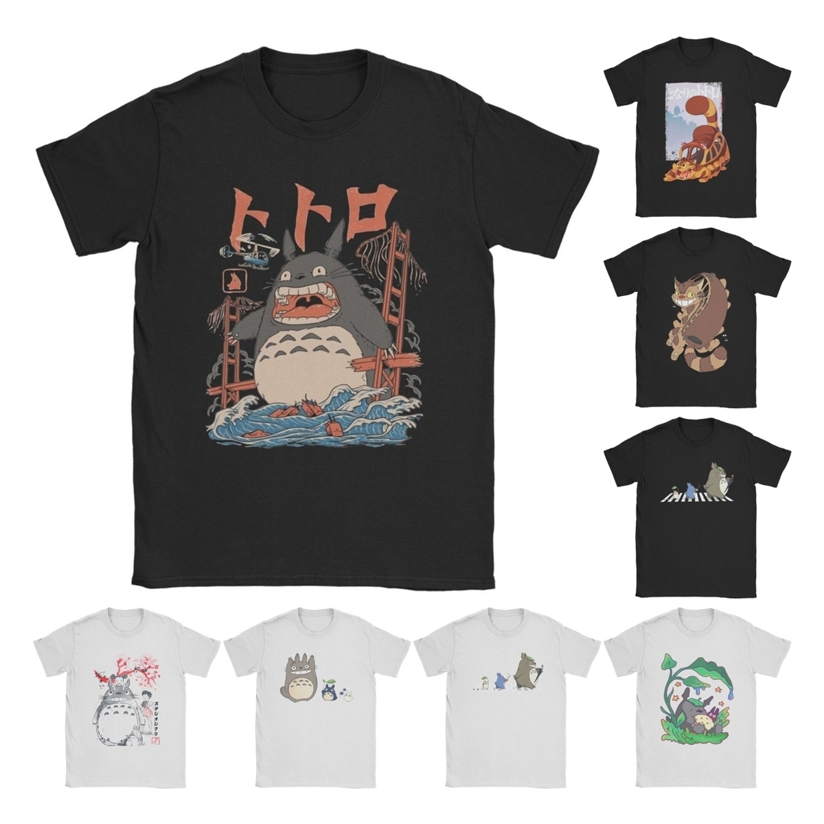 Anime Cosplay Ideas Male - Totoro-Miyazaki Anime T-shirt da uomo Cartoon