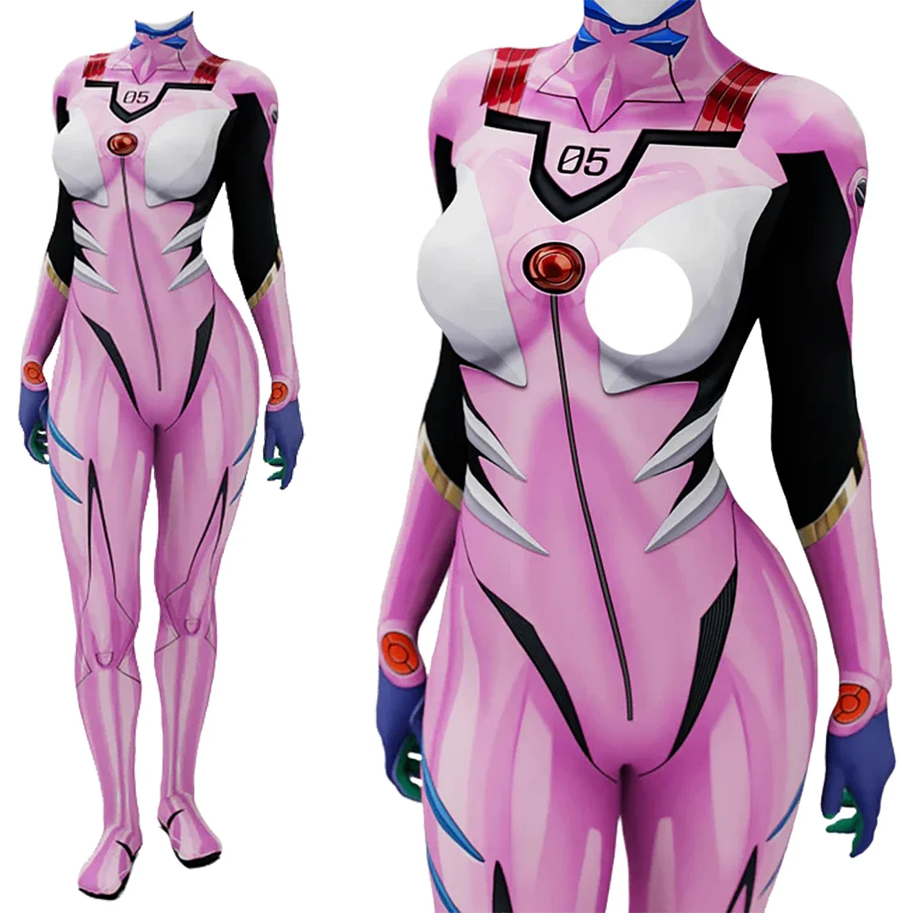 Anime Cosplay Bodysuit - Anime EVA 05 Makinami Costume Cosplay