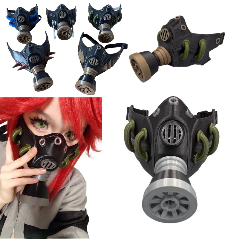 Anime Cosplay To Buy - Maschera Antigas Nera Stampata in 3D