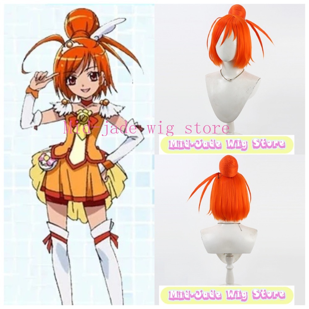 Anime Cosplay Orange Hair - Parrucca Cosplay Smile PreCure Akane Hino