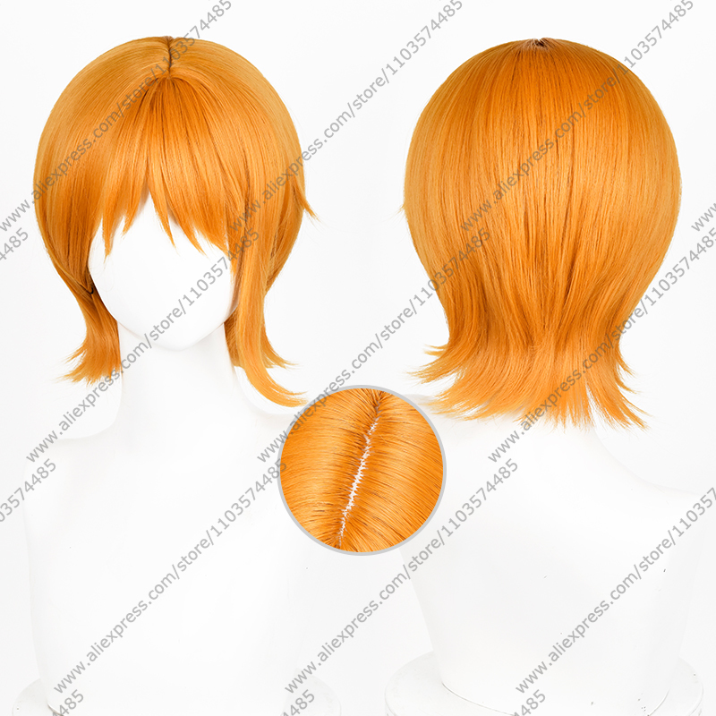 Anime Cosplay Orange Hair - Parrucche Cosplay Anime Nami Parrucca sintetica