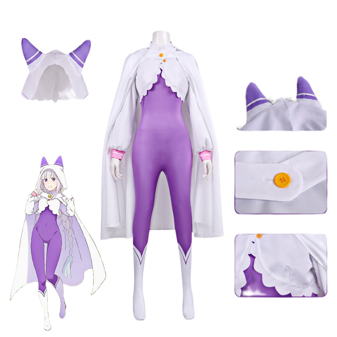 Costume Cosplay Re Zero Emilia - Anime Cosplay Bodysuit recensione e prezzo