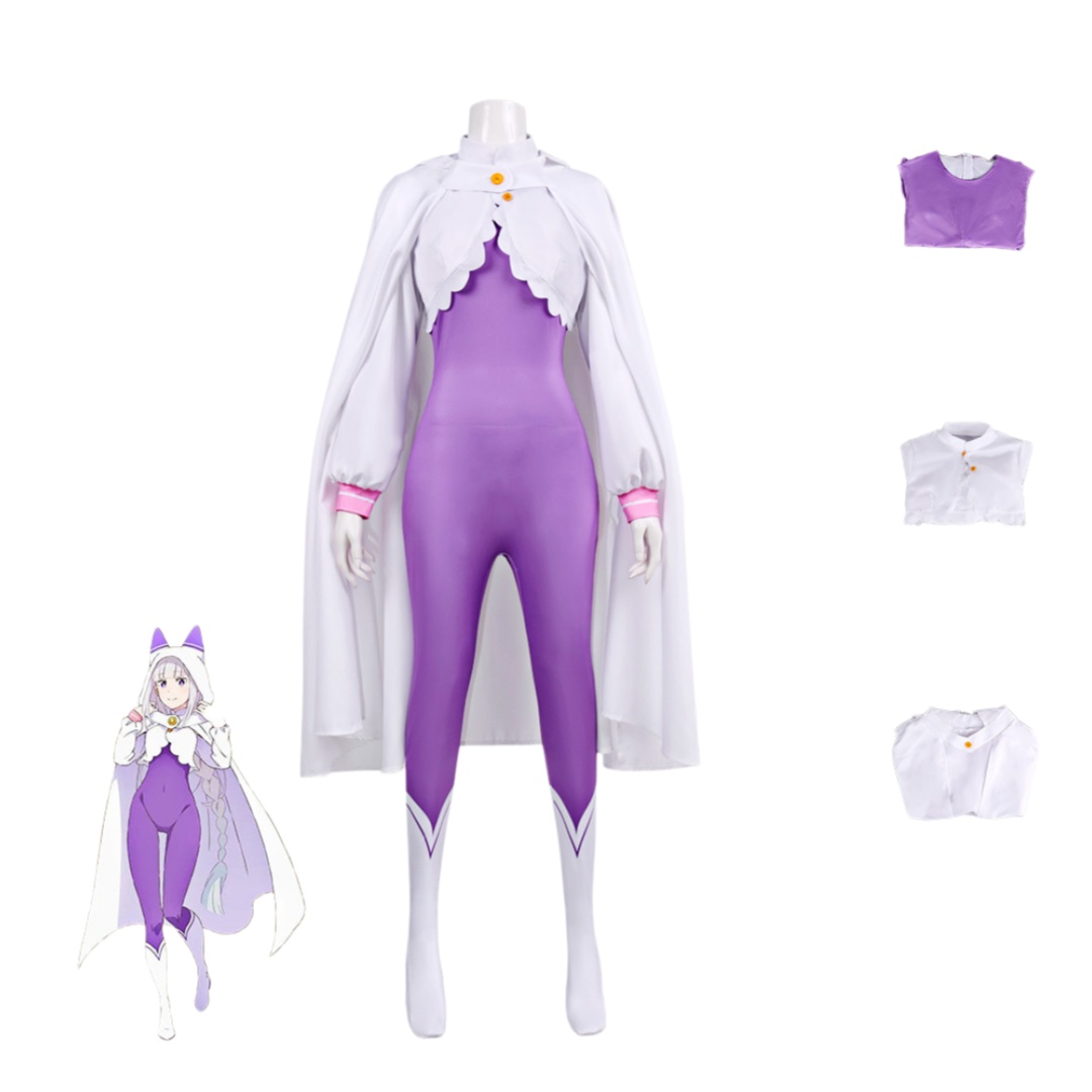 Costume Cosplay Re Zero Emilia - Anime Cosplay Bodysuit recensione e prezzo